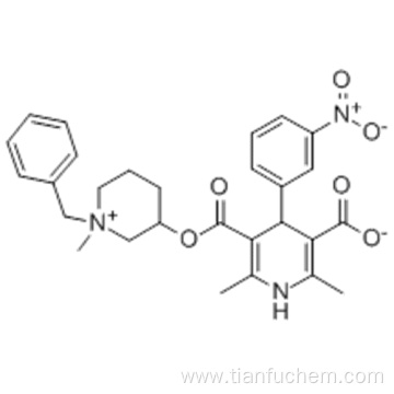 3,5-Pyridinedicarboxylicacid, 1,4-dihydro-2,6-dimethyl-4-(3-nitrophenyl)-, 3-methyl5-[(3R)-1-(phenylmethyl)-3-piperidinyl] ester, hydrochloride (1:1),( 57187817,4R)-rel- CAS 91599-74-5
